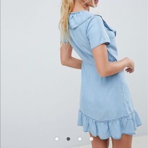 asos denim wrap dress